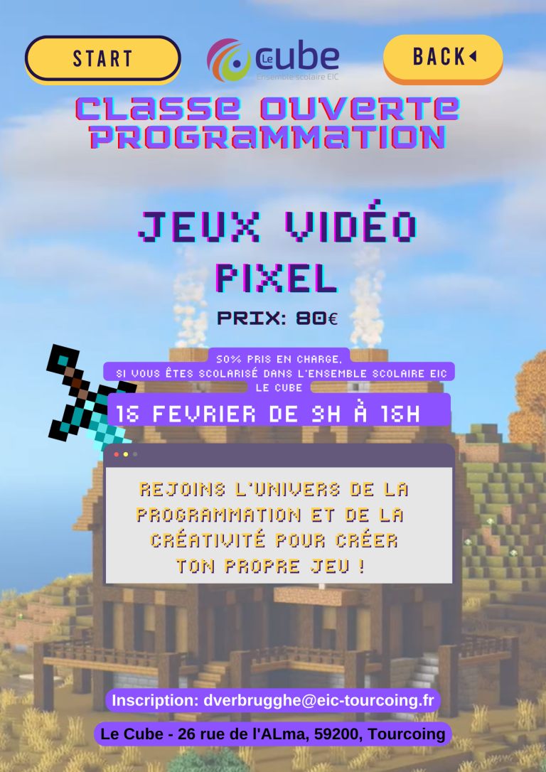 Classe ouverte Programmation – PIXEL